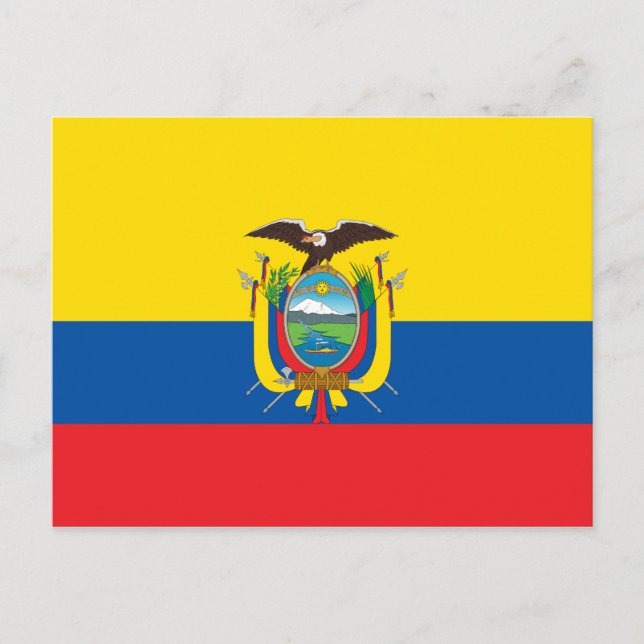 Carte Postale Drapeau de l'Équateur (Devant)