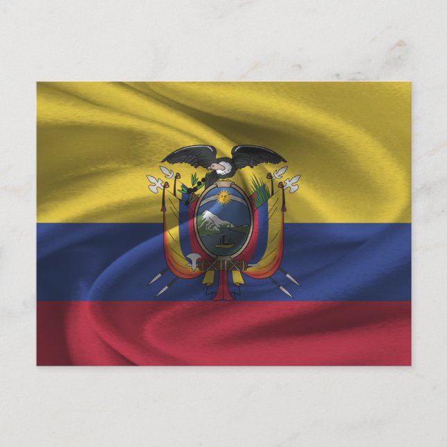Carte Postale Drapeau de l'Équateur (Devant)