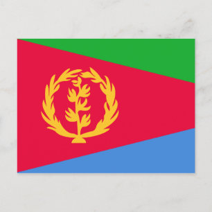 Carte postale drapeau de l'Érythrée