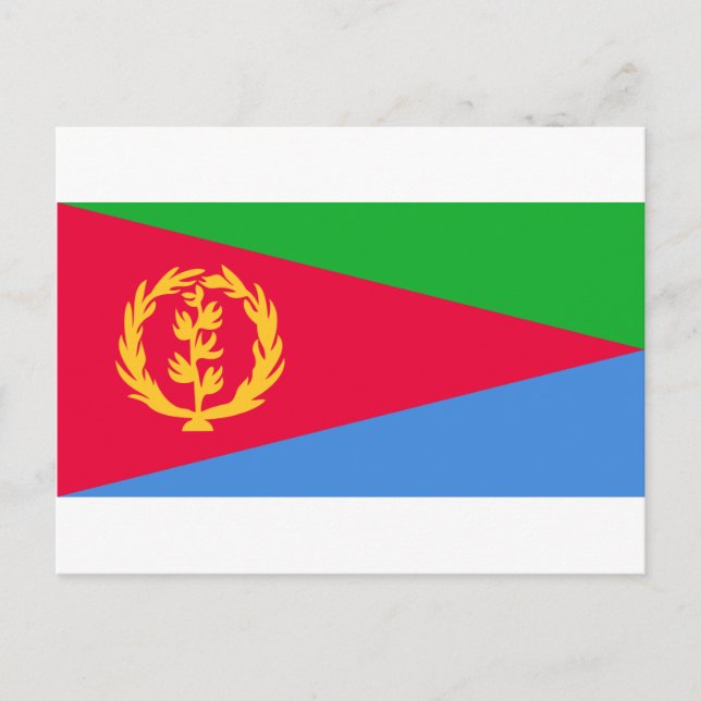Carte Postale Drapeau de l'Erythrée - የ ኤ ር ት ራ ሰ ን  de  -  d'ea (Devant)