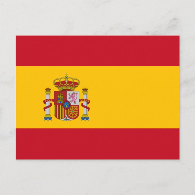 Carte Postale Drapeau de l'Espagne (Devant)