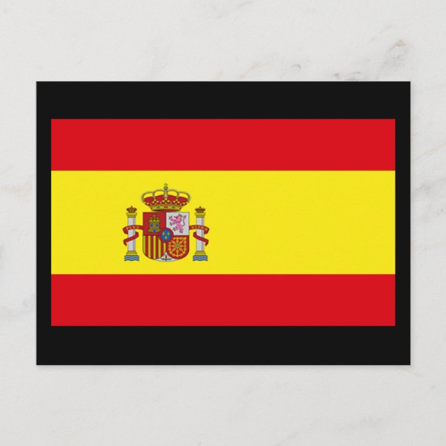 Carte Postale Drapeau de l'Espagne (Devant)