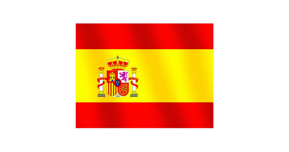 Carte Postale Drapeau de l'Espagne pour le drapeau espagnol | Zazzle.fr