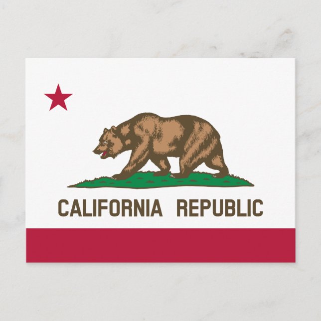 Carte Postale Drapeau de l'État de Californie (Devant)