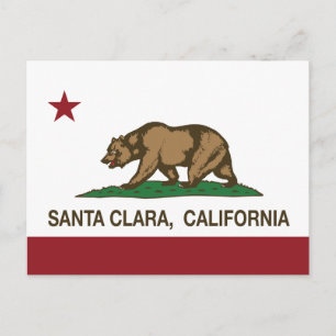 Carte Postale Drapeau de l'État de Californie Santa Clara