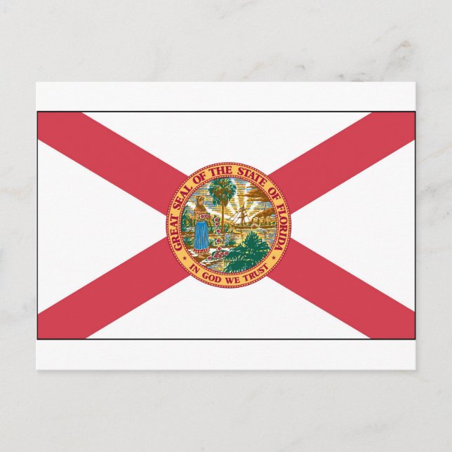 Carte Postale Drapeau de l'État de Floride (Devant)