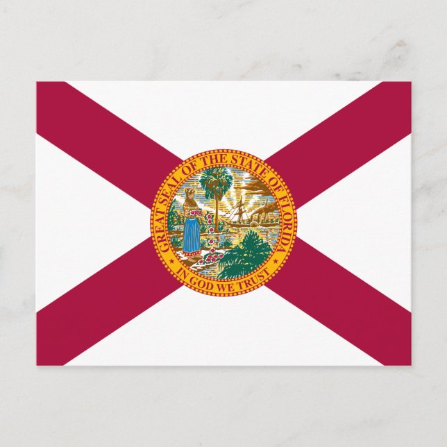 Carte Postale Drapeau de l'État de Floride (Devant)