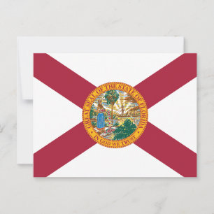 Carte Postale Drapeau de l'État de Floride Sunshine State Seal 