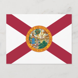 Carte Postale Drapeau de l'État de Floride Sunshine State Seal