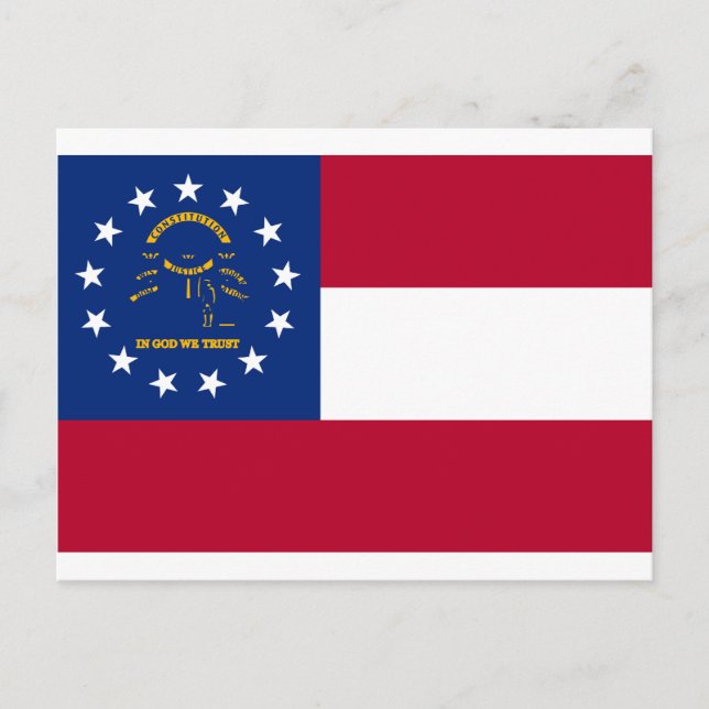 Carte Postale Drapeau de l'État de Géorgie (Devant)