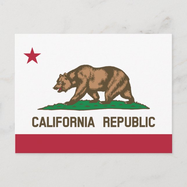 Carte Postale Drapeau de l'État de la République de Californie a (Devant)