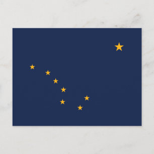 Carte postale drapeau de l'État de l'Alaska