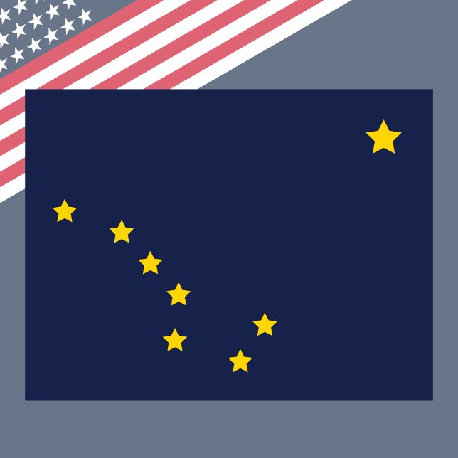 Carte postale drapeau de l'État de l'Alaska Big Di (Alaska State Flag Postcard Big Dipper Polaris
)