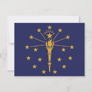 Carte Postale Drapeau de l'État de l'Indiana Hoosier State Torch
