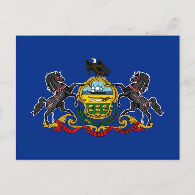 Carte Postale Drapeau de l'État de Pennsylvanie (Devant)