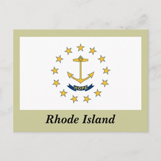 Carte Postale Drapeau de l'État de Rhode Island (Devant)