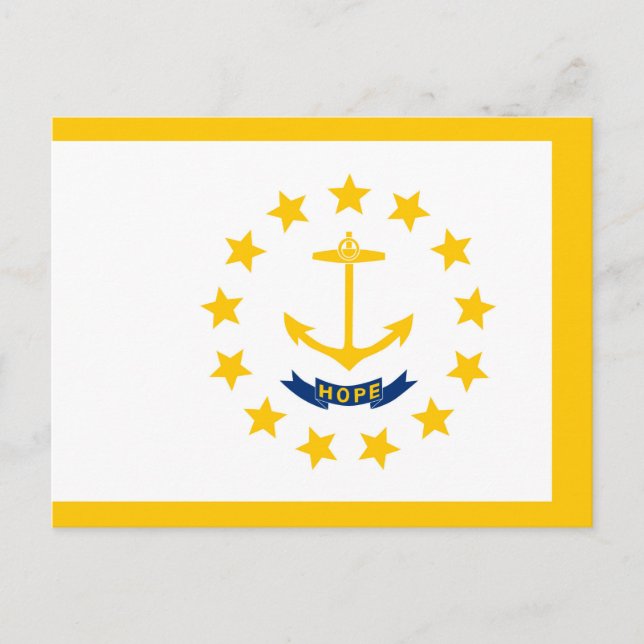 Carte Postale Drapeau de l'État de Rhode Island (Devant)