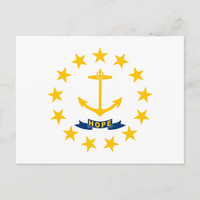 Carte Postale Drapeau de l'État de Rhode Island (Devant)