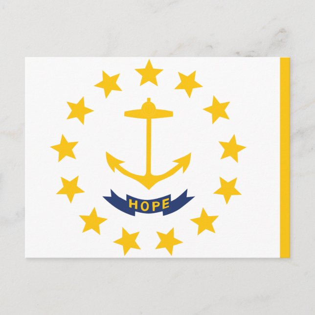 Carte Postale Drapeau de l'État de Rhode Island Little Rhody 13  (Devant)