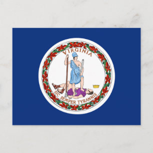 Carte Postale Drapeau de l'État de Virginie