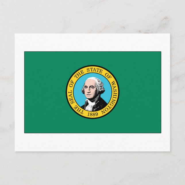 Carte Postale Drapeau de l'État de Washington (Devant)