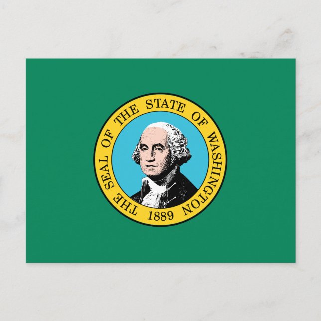 Carte Postale Drapeau de l'État de Washington (Devant)