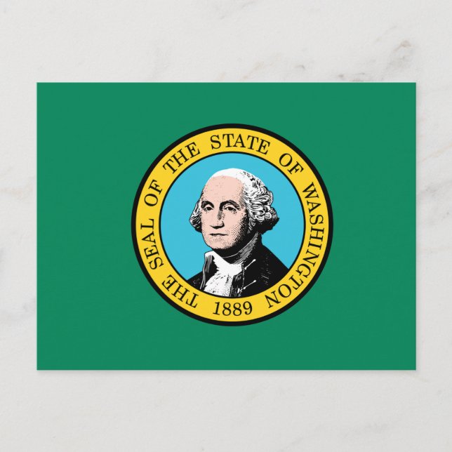 Carte Postale Drapeau de l'État de Washington (Devant)