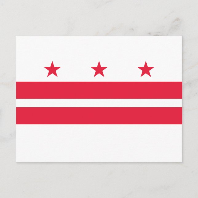 Carte Postale Drapeau de l'État de Washington DC (Devant)