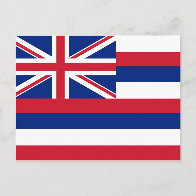 Carte Postale Drapeau de l'État d'Hawaii (Devant)