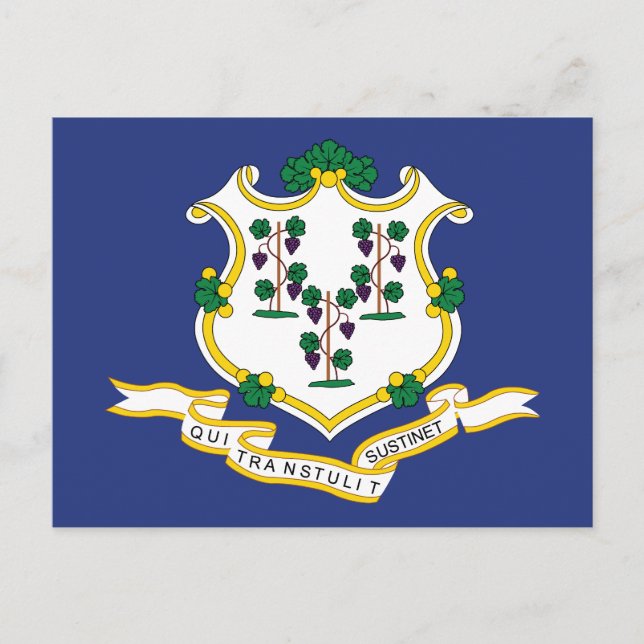 Carte Postale Drapeau de l'État du Connecticut (Devant)