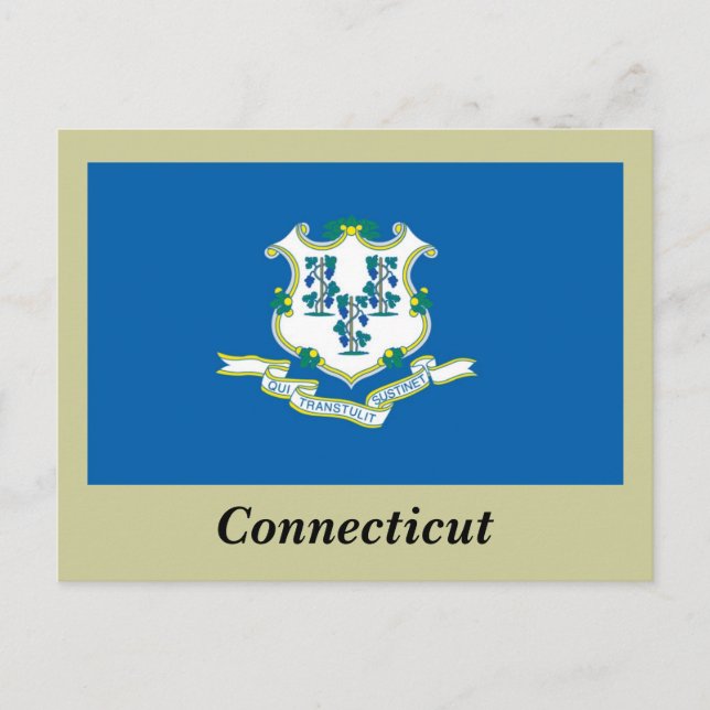 Carte Postale Drapeau de l'État du Connecticut (Devant)