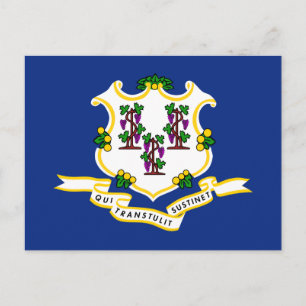 Carte Postale Drapeau de l'État du Connecticut