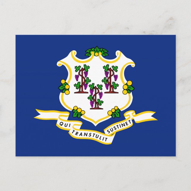 Carte Postale Drapeau de l'État du Connecticut (Devant)