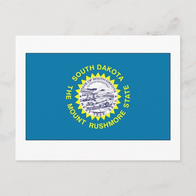 Carte Postale Drapeau de l'État du Dakota du Sud (Devant)