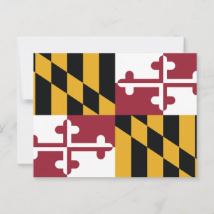 Carte Postale Drapeau de l'État du Maryland Calvert Crossland