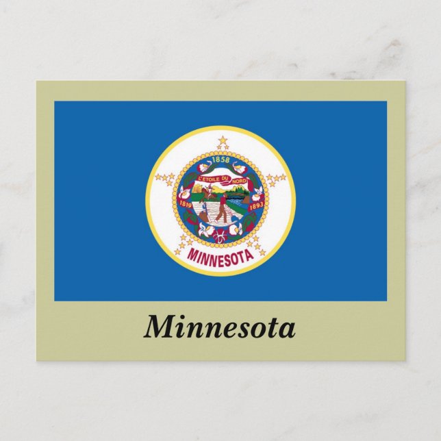 Carte Postale Drapeau de l'État du Minnesota (Devant)