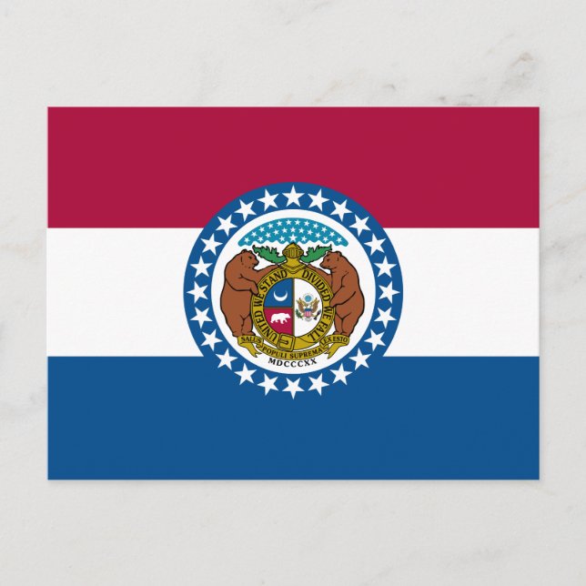 Carte Postale Drapeau de l'État du Missouri (Devant)