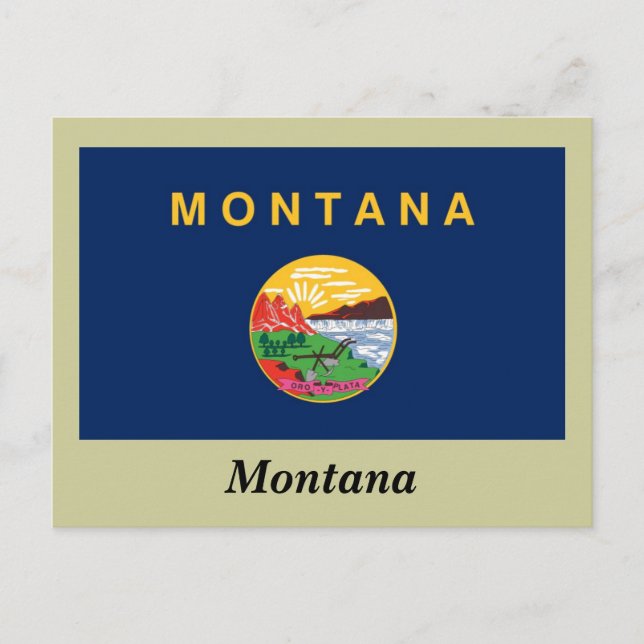 Carte Postale Drapeau de l'État du Montana (Devant)