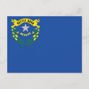 Carte Postale Drapeau de l'État du Nevada Battle Born