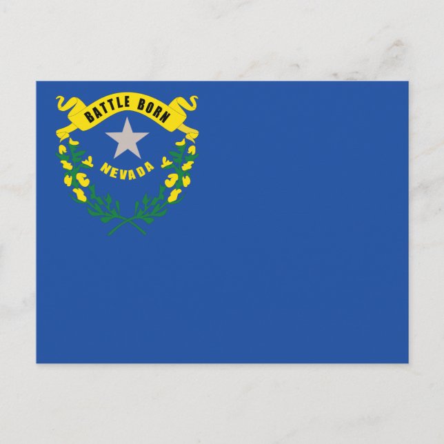 Carte Postale Drapeau de l'État du Nevada Battle Born (Devant)