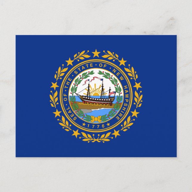 Carte Postale Drapeau de l'État du New Hampshire (Devant)
