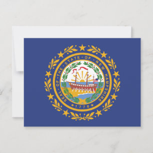 Carte Postale Drapeau de l'État du New Hampshire Souvenir de Ral