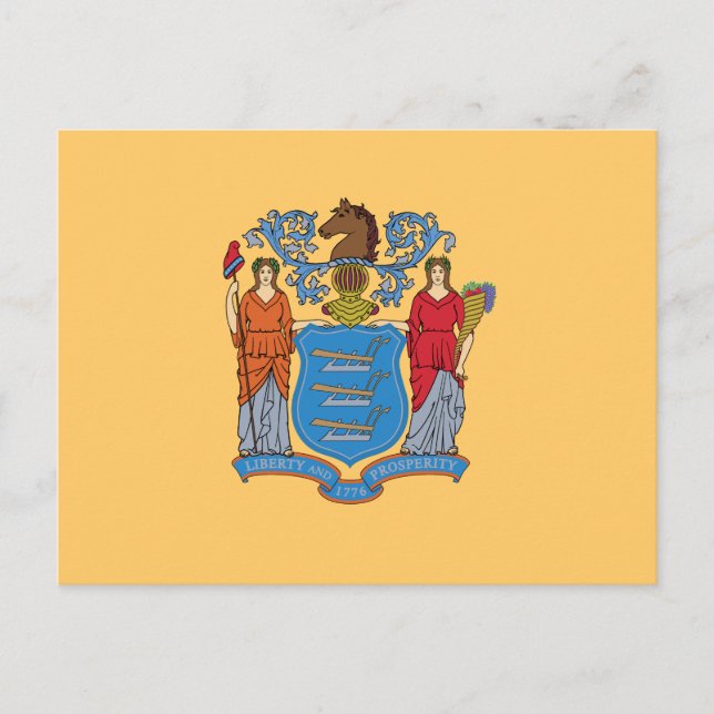 Carte Postale Drapeau de l'État du New Jersey (Devant)