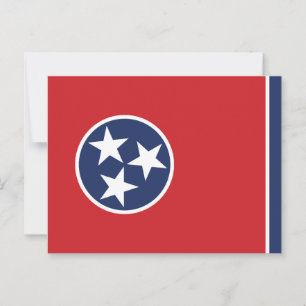Carte Postale Drapeau de l'État du Tennessee Trois Étoiles Cercl