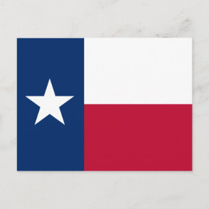 Carte Postale Drapeau de l'État du Texas L'État de l'étoile soli