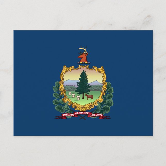 Carte Postale Drapeau de l'État du Vermont (Devant)