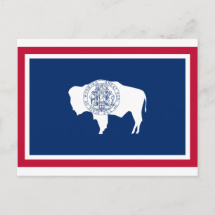 Carte Postale Drapeau de l'État du Wyoming
