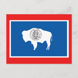 Carte Postale Drapeau de l'État du Wyoming