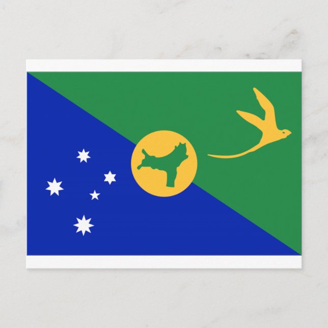 Carte Postale Drapeau de l'île Christmas (Australie) (Devant)