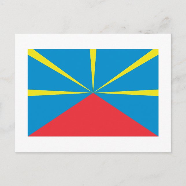 Carte Postale Drapeau de l'île de la Réunion (Devant)